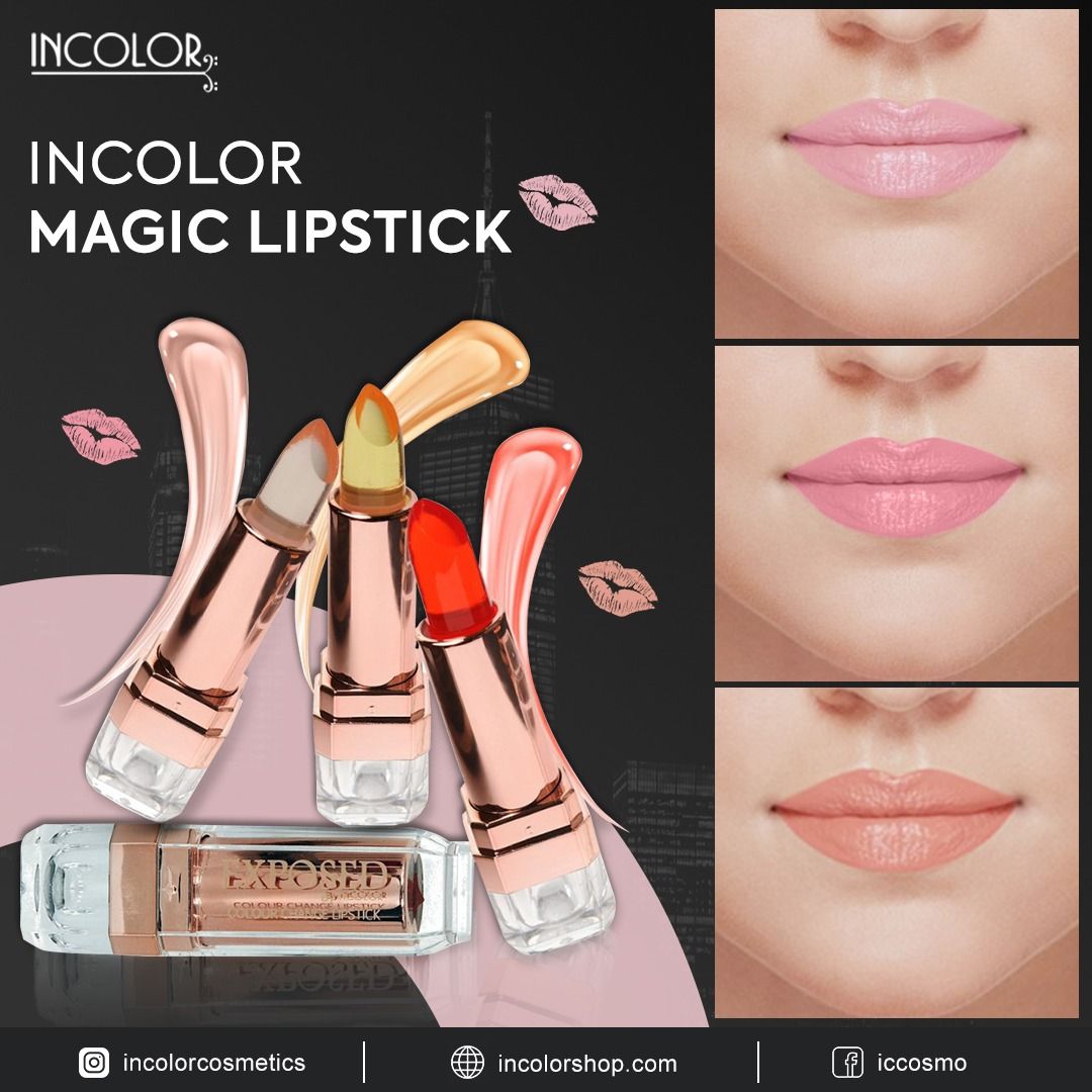 incolor exposed color change lipstick