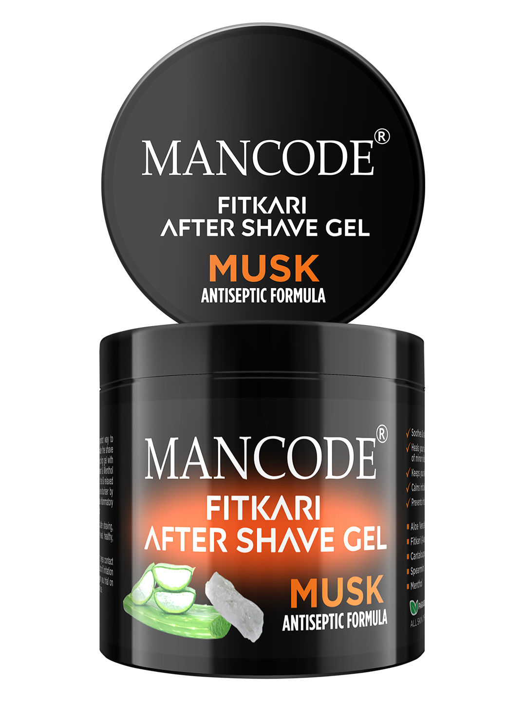 ManCode Fitkari After Shave Gel For Men Musk Antiseptic Formula