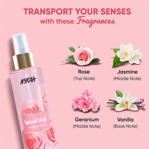 Buy Wanderlust Country Rose Floral Perfume Mist with Rose Lily
