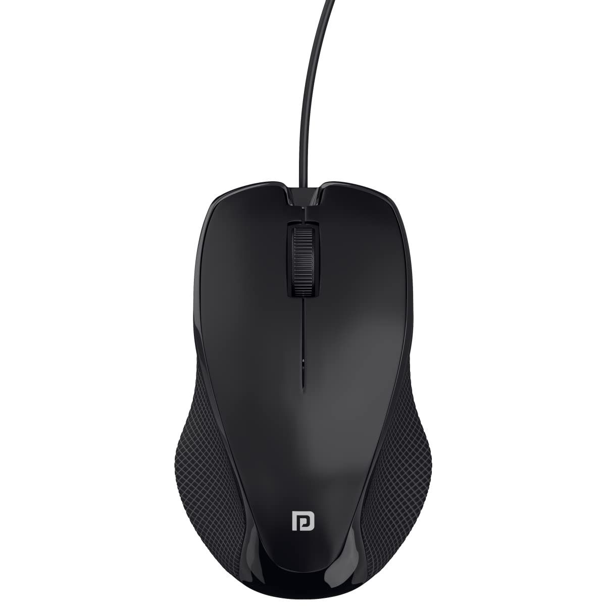 Portronics Toad 101 Wired Optical Mouse with 1200 DPI, Plug & Play, 1.25M Cable Length (Black)