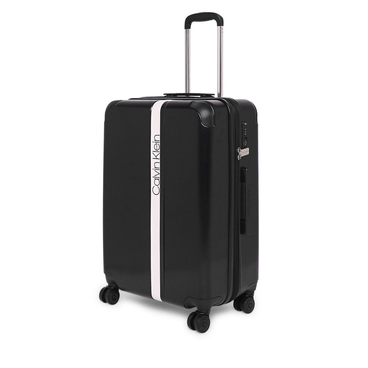 Calvin Klein Avenue Lanes Hard Cabin Black Luggage Trolley (Free Size