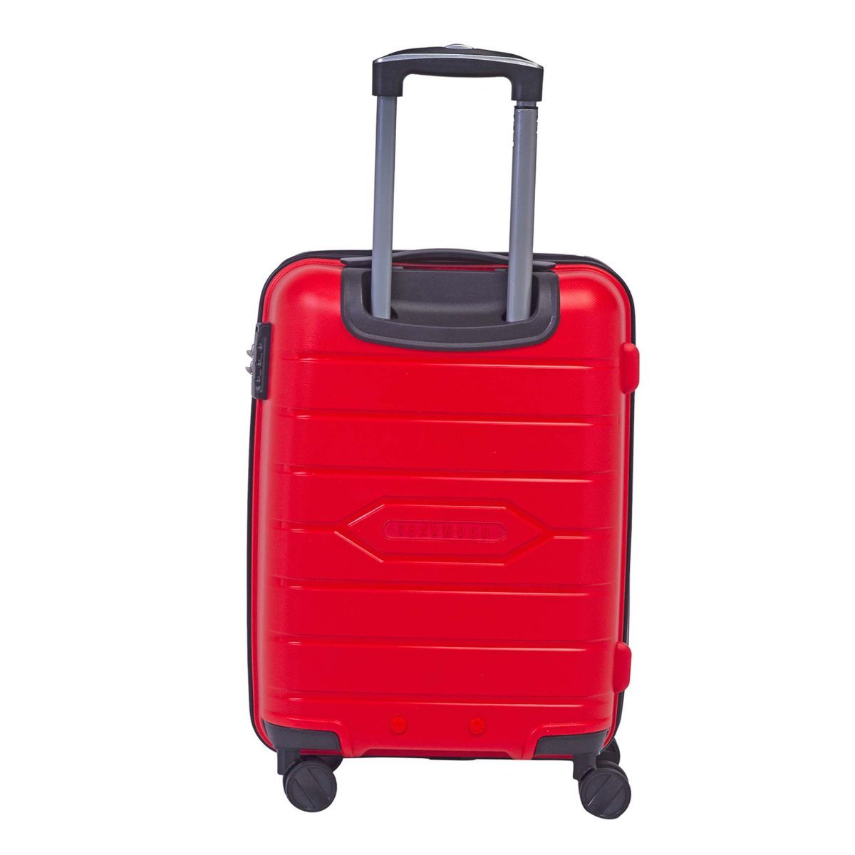 Buy Teakwood Red Textured HardSided Cabin Trolley Suitcase Online