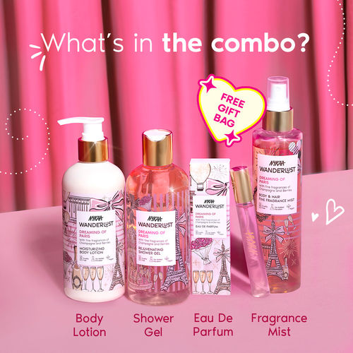 Buy Wanderlust Dreaming Of Paris Gifting Combo Shower Gel, Body