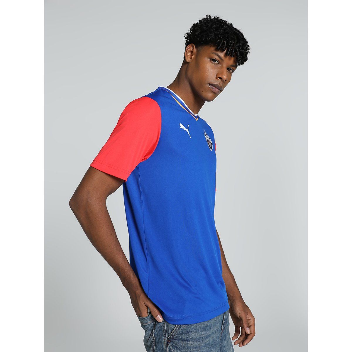 Puma Dc Take Down 2024 Men Blue Cricket Jersey T Shirt