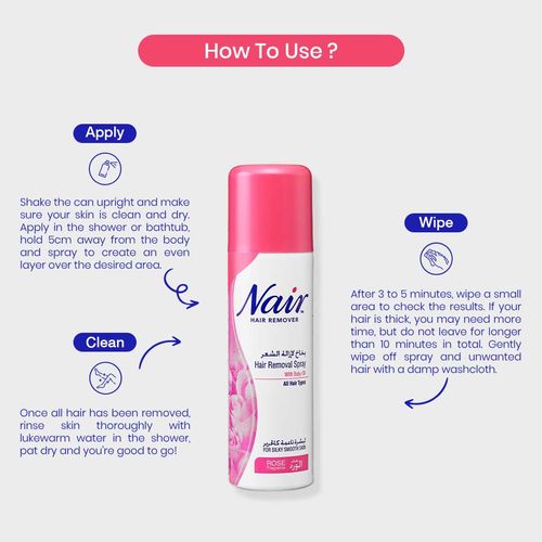 Nair Hair Removal Rose Spray: Buy Nair Hair Removal Rose Spray Online at  Best Price in India | Nykaa
