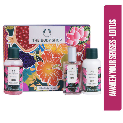 The Body Shop Lotus Shower Gel, Body Lotion & Body Mist Gift Set