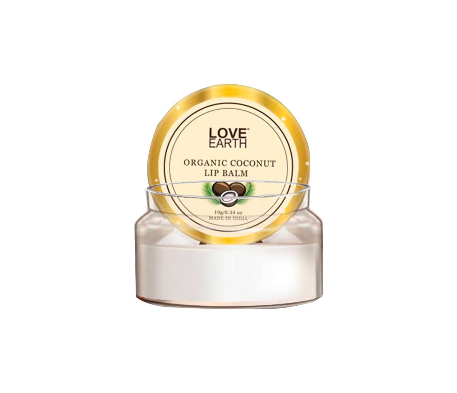 Love Earth Coconut Lip Balm for Dry & Chapped Lips with Vitamin E Shea