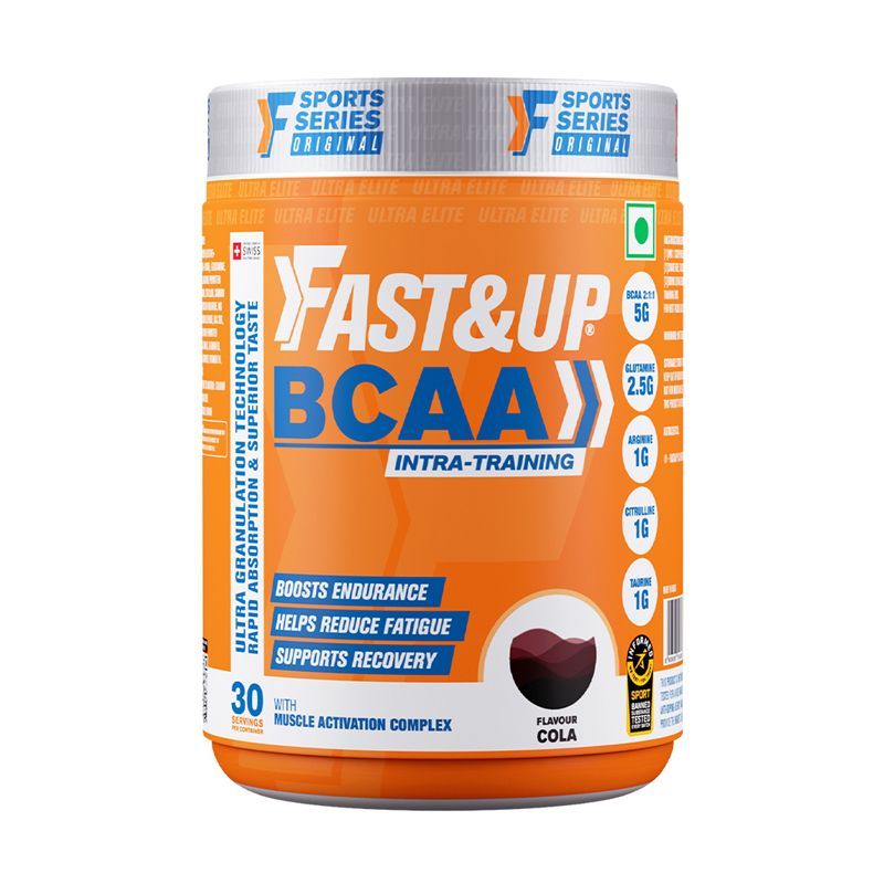 Fast&Up Cola Flavour BCAA Intra Workout with Muscle Activation Boosters 450gm