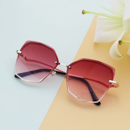 TED SMITH UV Protection Square Sunglasses for Women Ladies Girls Stylish  DIAMONTY_GLD-PINK