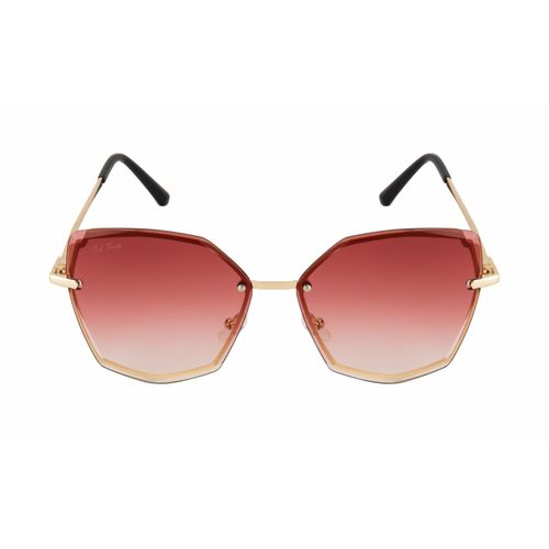 Buy Ted Smith Square Brown Pink Graded Polycarbonate Sunglasses For Men  Women at