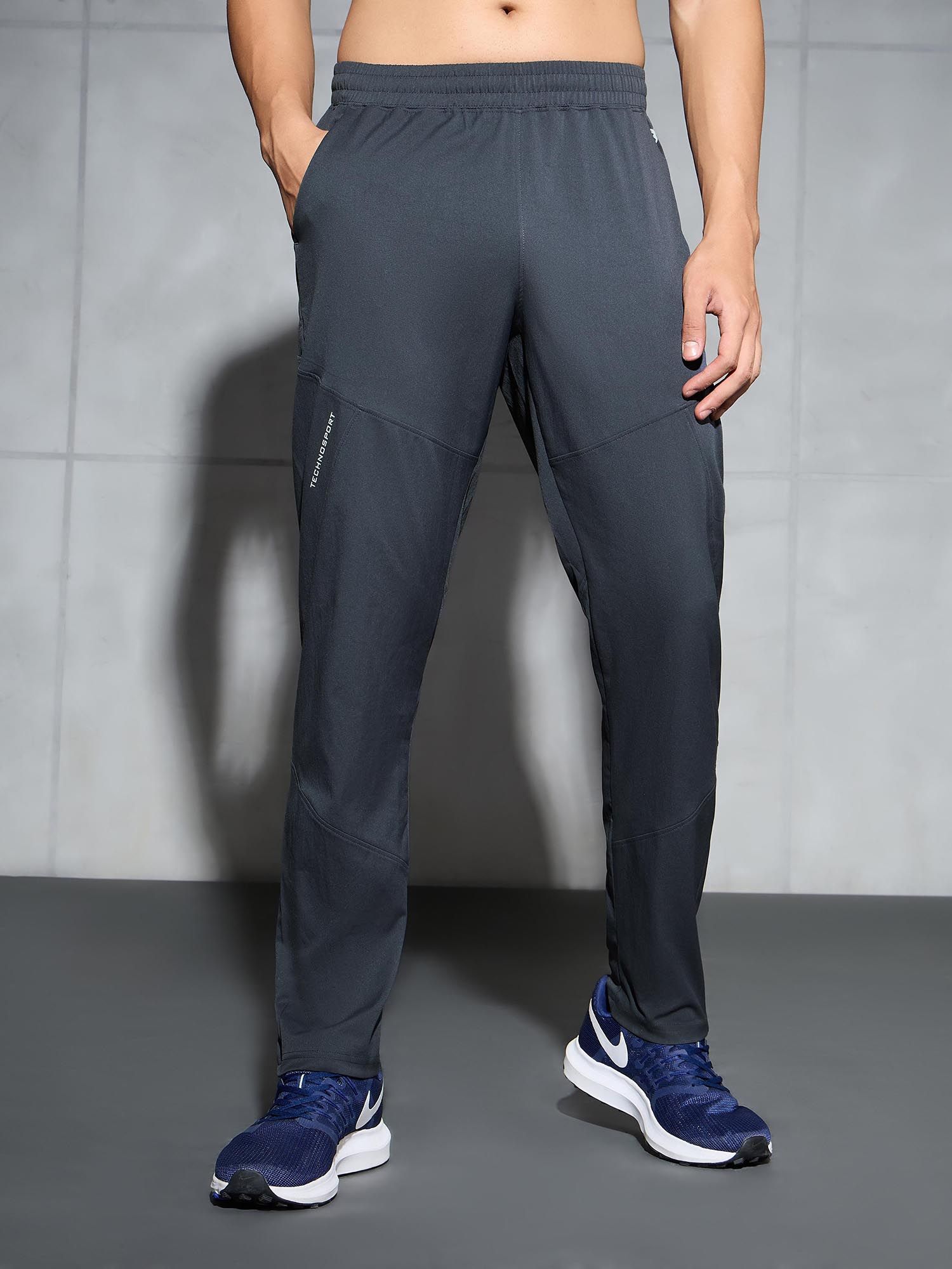 Buy Technosport Men Solid Regular Fit Sports Trackpant with TS