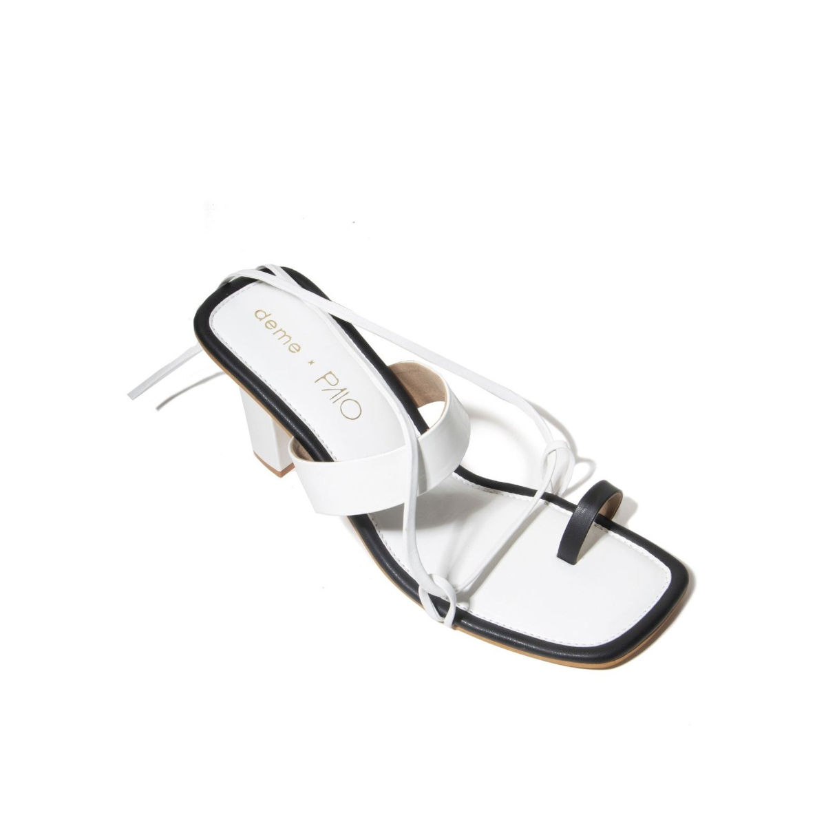 PAIO Solid White and Black Block Heels Buy PAIO Solid White and Black