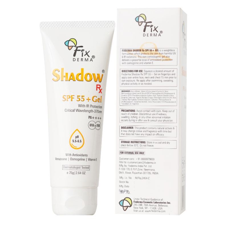 Fixderma Shadow Rx Sunscreen SPF 55+ Gel For Oily Skin Acne Prone Buy