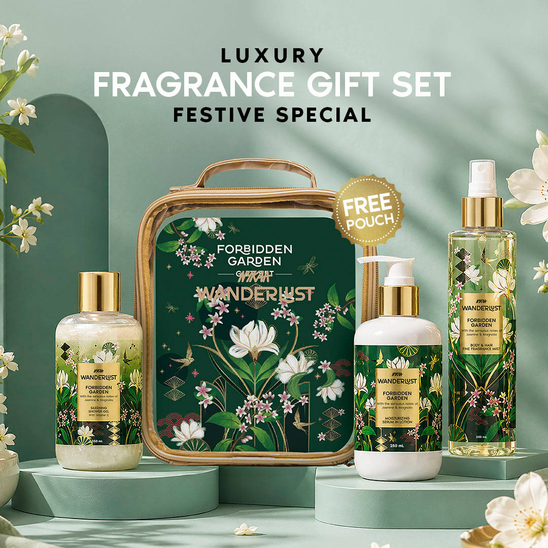 Nykaa Wanderlust Free Gold Pouch Gift Set for Women - Swiss ... - view 11