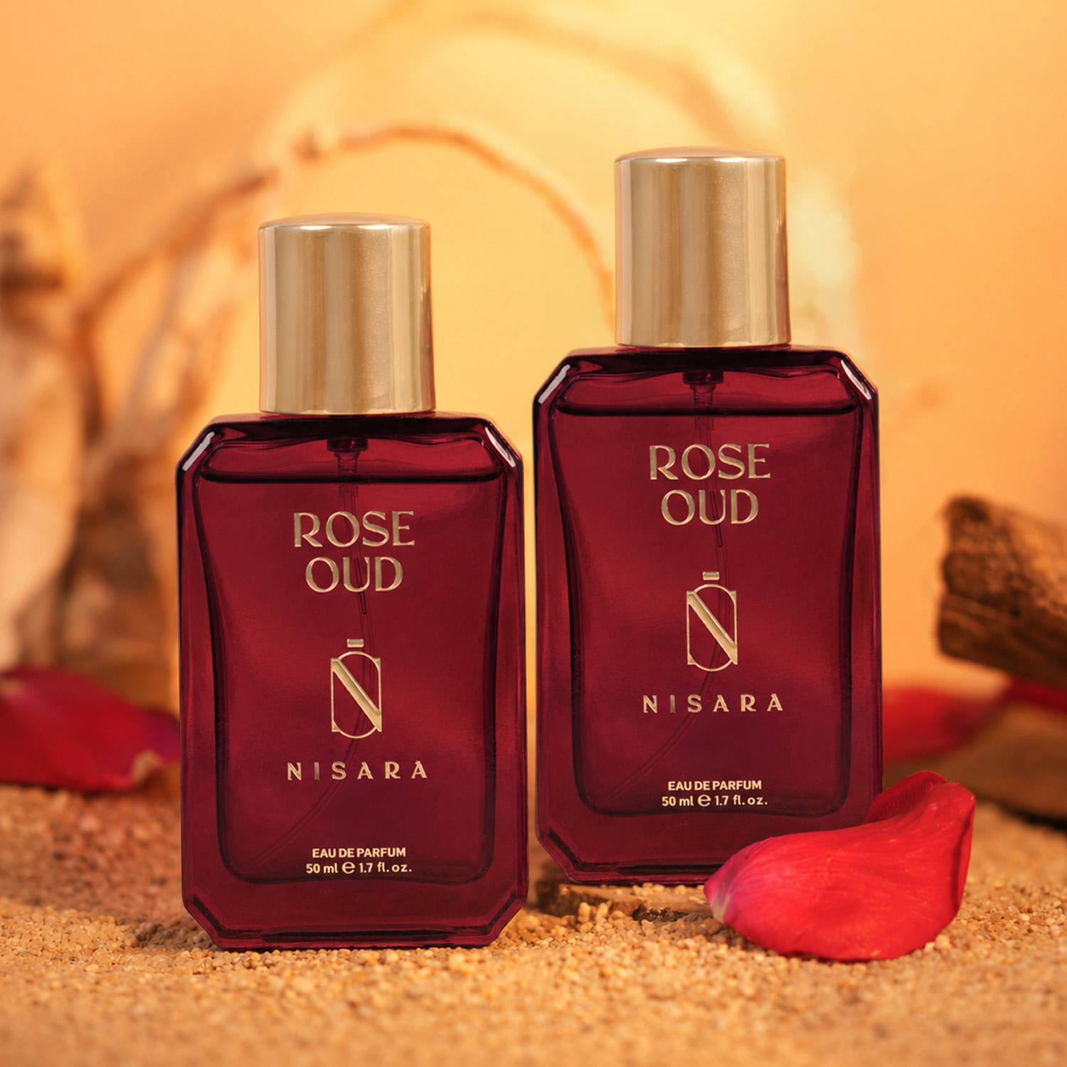 NISARA Rose Oud Combo For A Long Lasting Rose, Amber & Woody...