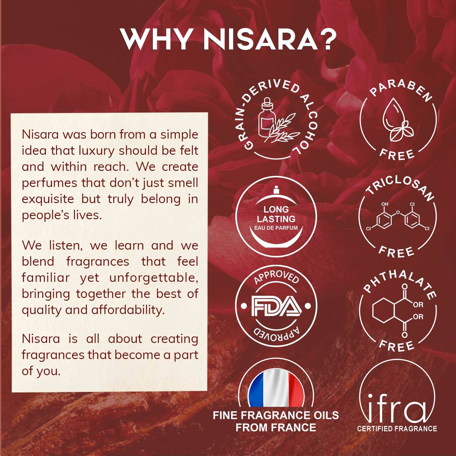 NISARA Rose Oud Combo For A Long Lasting Rose, Amber & Woody... - view 3