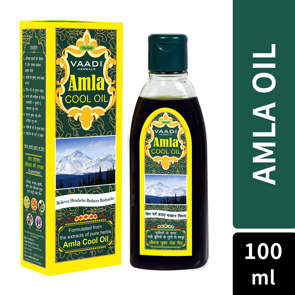 Vaadi Herbals Amla Cool Oil Relieves Headache Reduces Bodyache