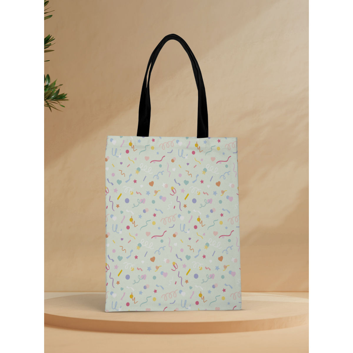 Crazy Corner Multi Shapes Design Printed Tote Bag: Buy Crazy