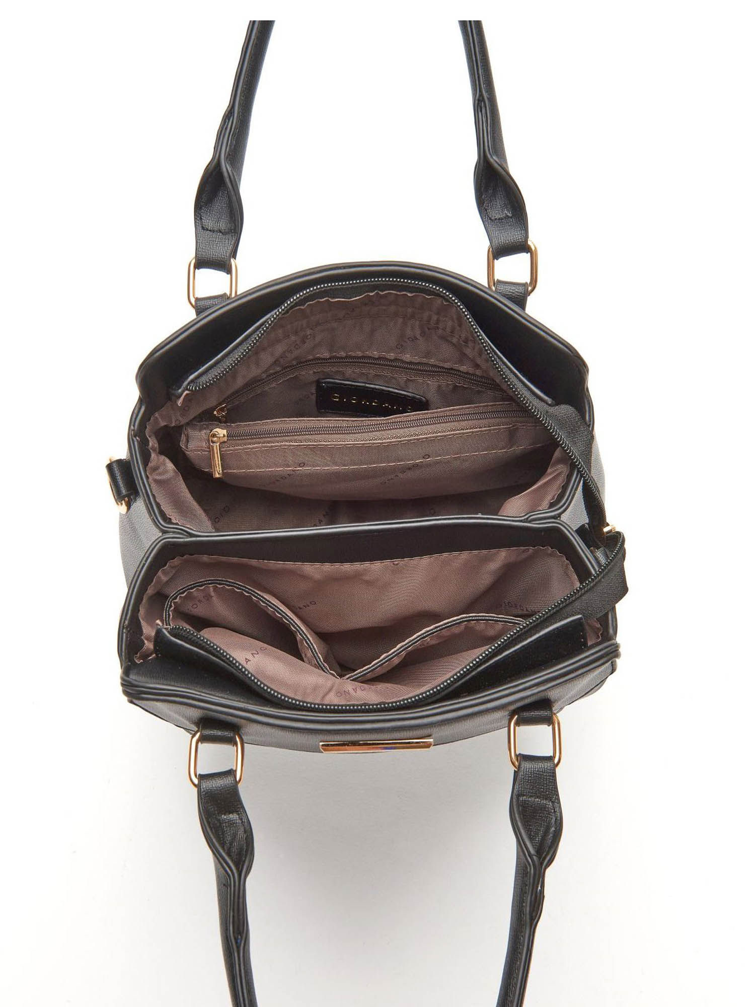 Buy Giordano Black Solid Satchel Handbag Online