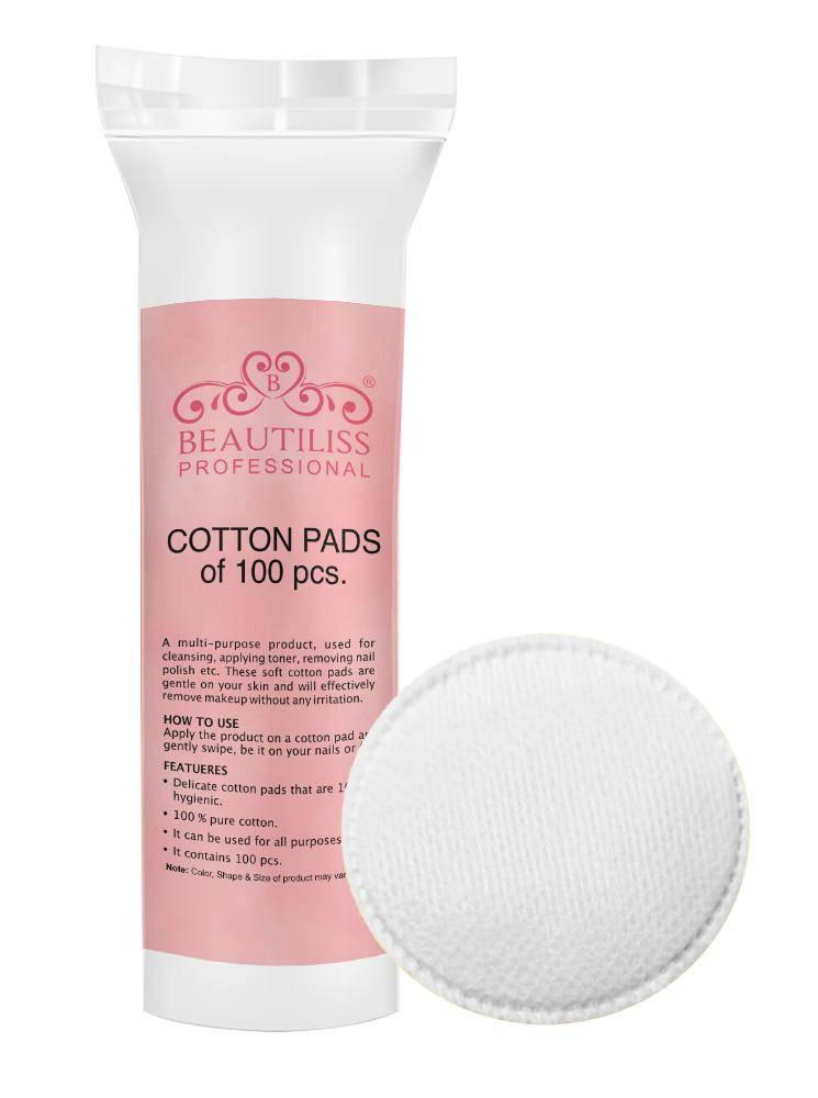 Beautiliss Soft Cotton Round Pads for Gentle Makeup Removal Cleansing and Skincare Routine