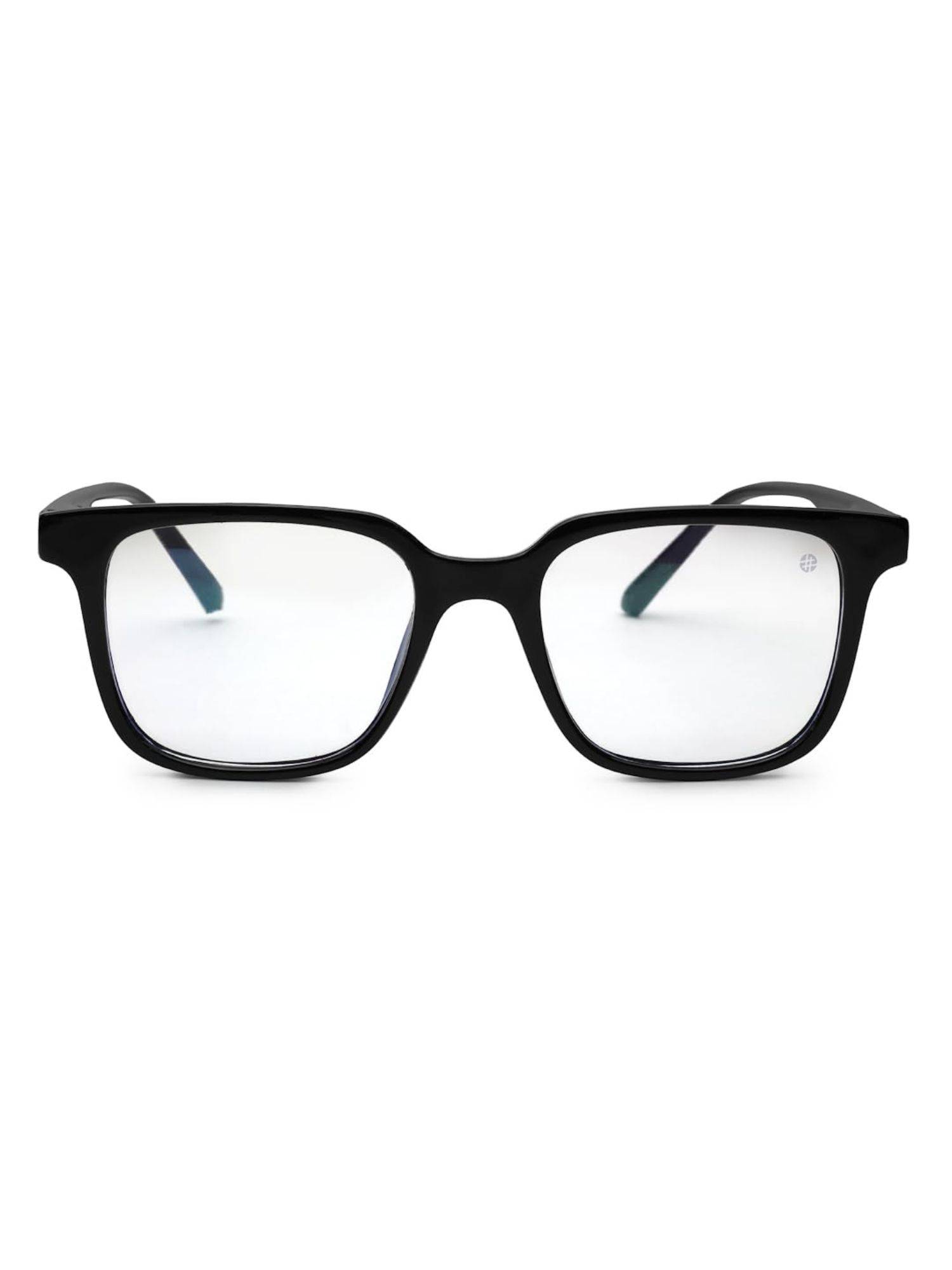 HASHTAG EYEWEAR Clear Lens Square Full Rim Casual Unisex Computer Glass - HTABS-9-BLK (48)