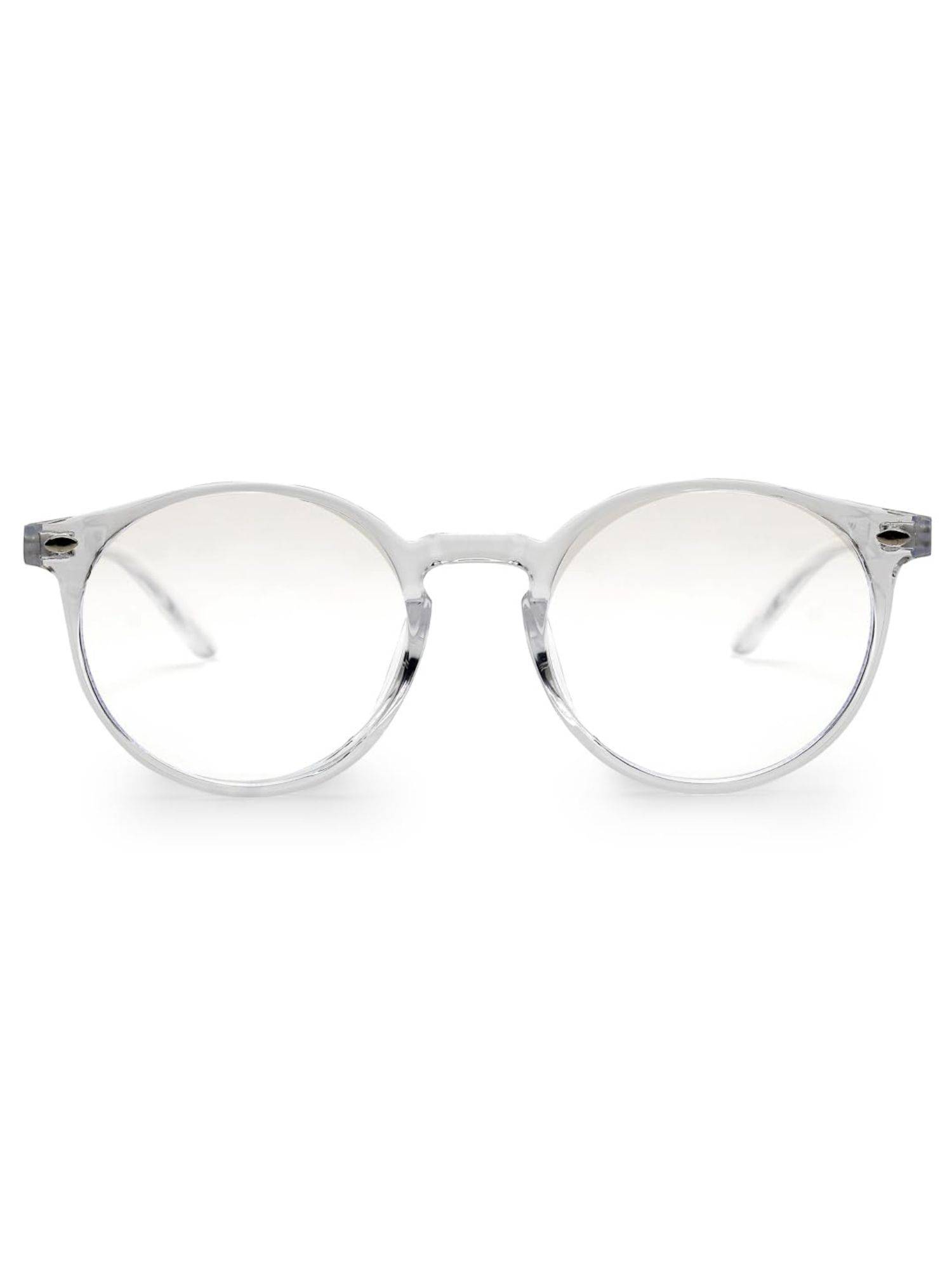 HASHTAG EYEWEAR Clear Lens Round Full Rim Casual Unisex Computer Glass - HTEC-10102-TRA (46)