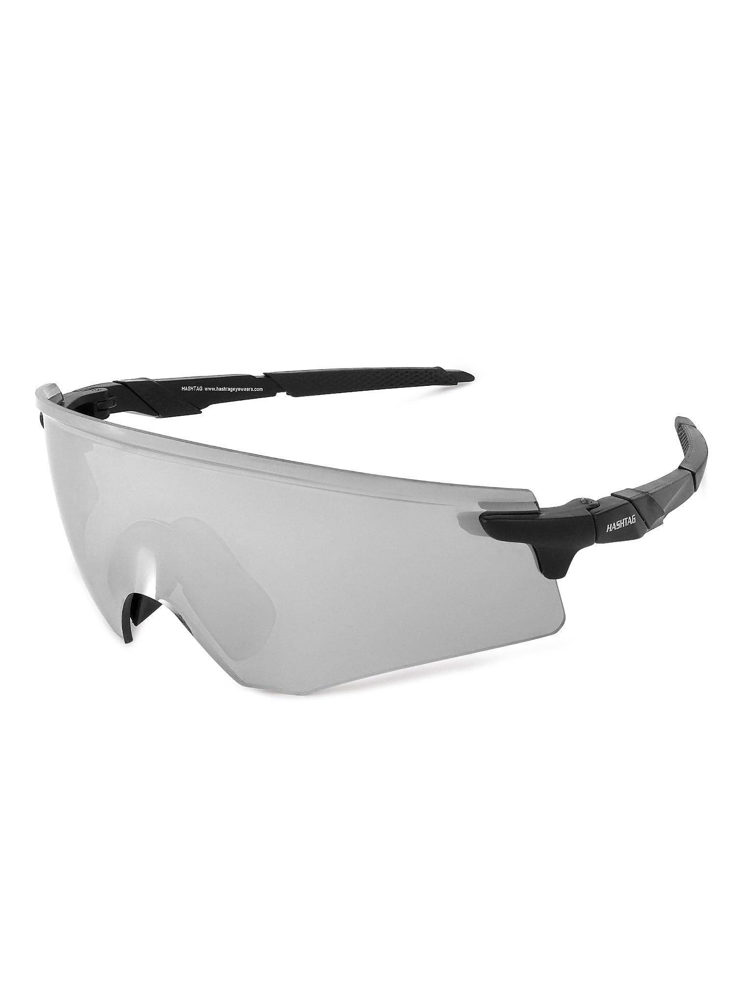 HASHTAG EYEWEAR Grey UV Protection Square Rimless Casual Unisex Sunglass - HTSP-102-C1 (56)