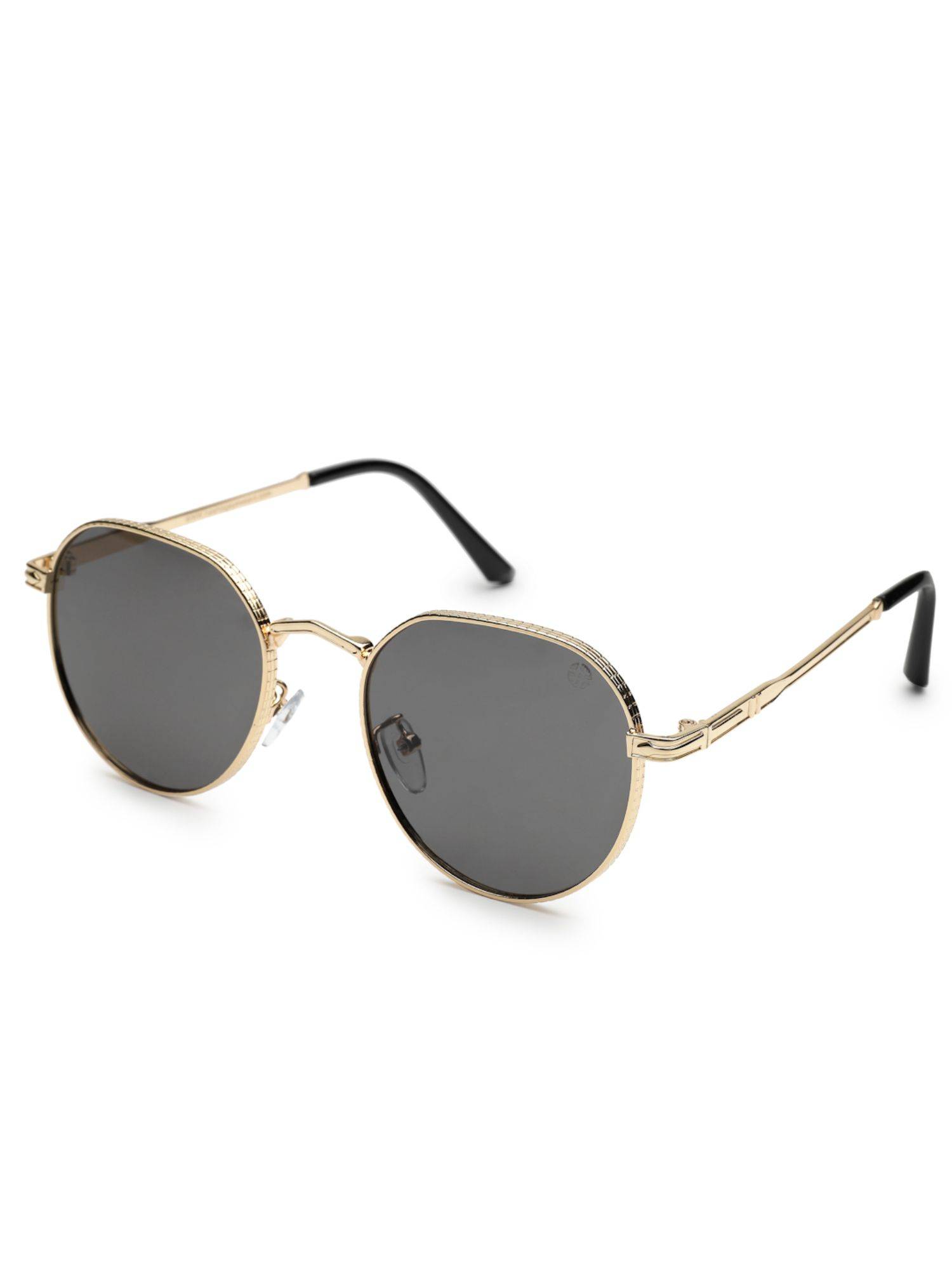 HASHTAG EYEWEAR Black UV Protection Oval Full Rim Casual Sunglass - ICE-S2295-C2 (48)