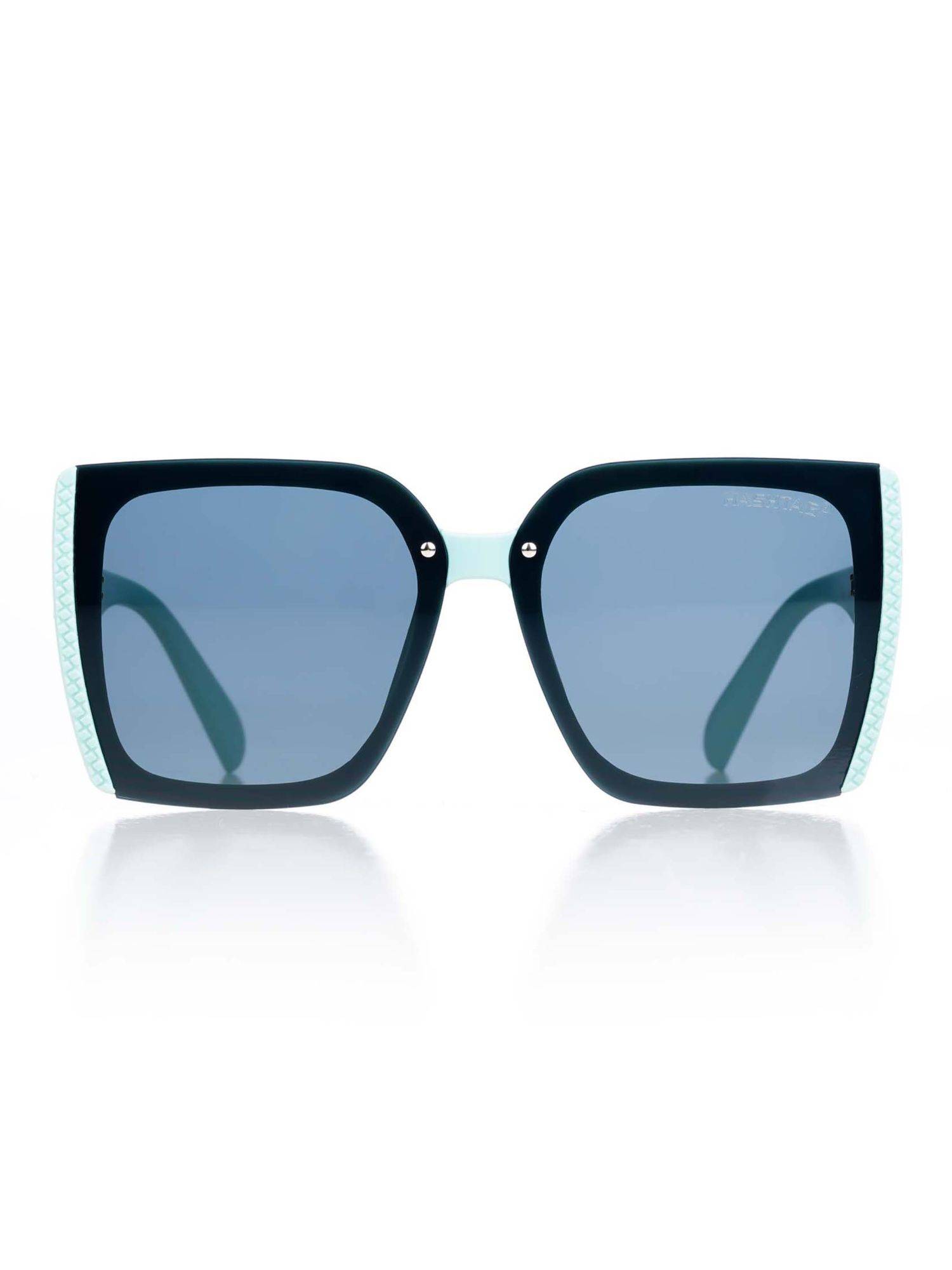 HASHTAG EYEWEAR Black Square Full Rim Casual Women Sunglass - Oubaisi (44)-58013-C7 (58)