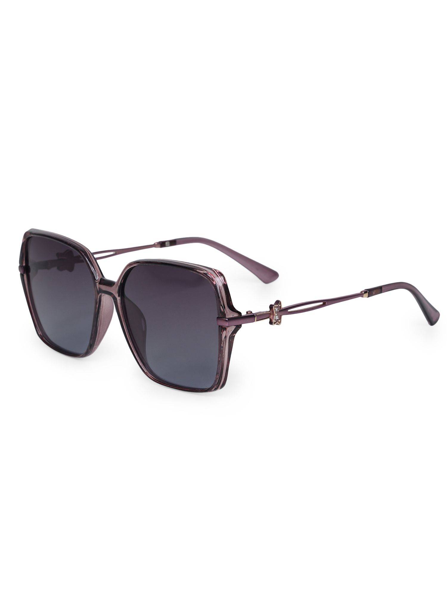 HASHTAG EYEWEAR Black Square Full Rim Casual Women Sunglass - TT (32) 8251-Purple (55)
