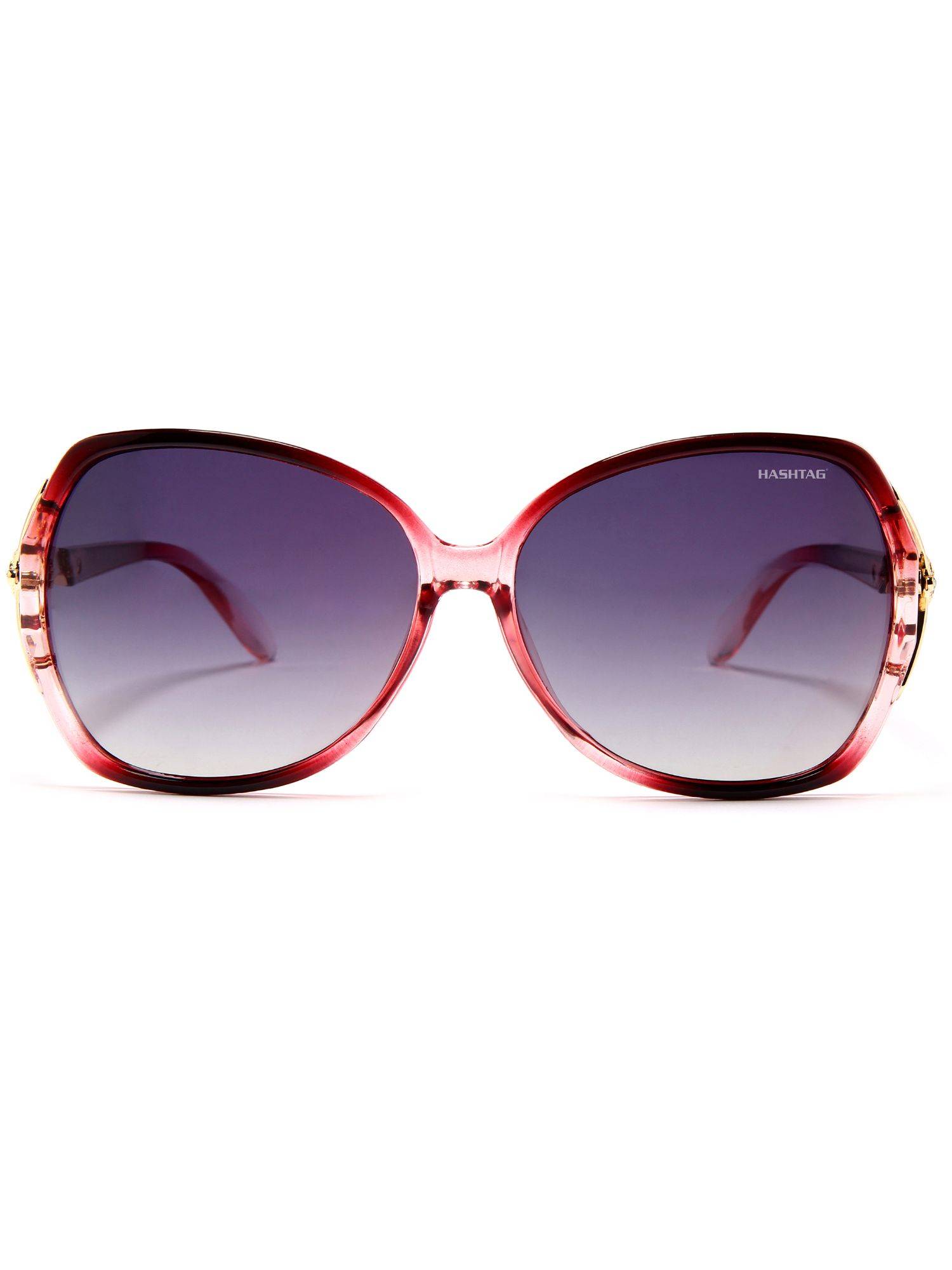 HASHTAG EYEWEAR Purple Butterfly Full Rim Casual Women Sunglass - TT(4)-8269-Pink (55)