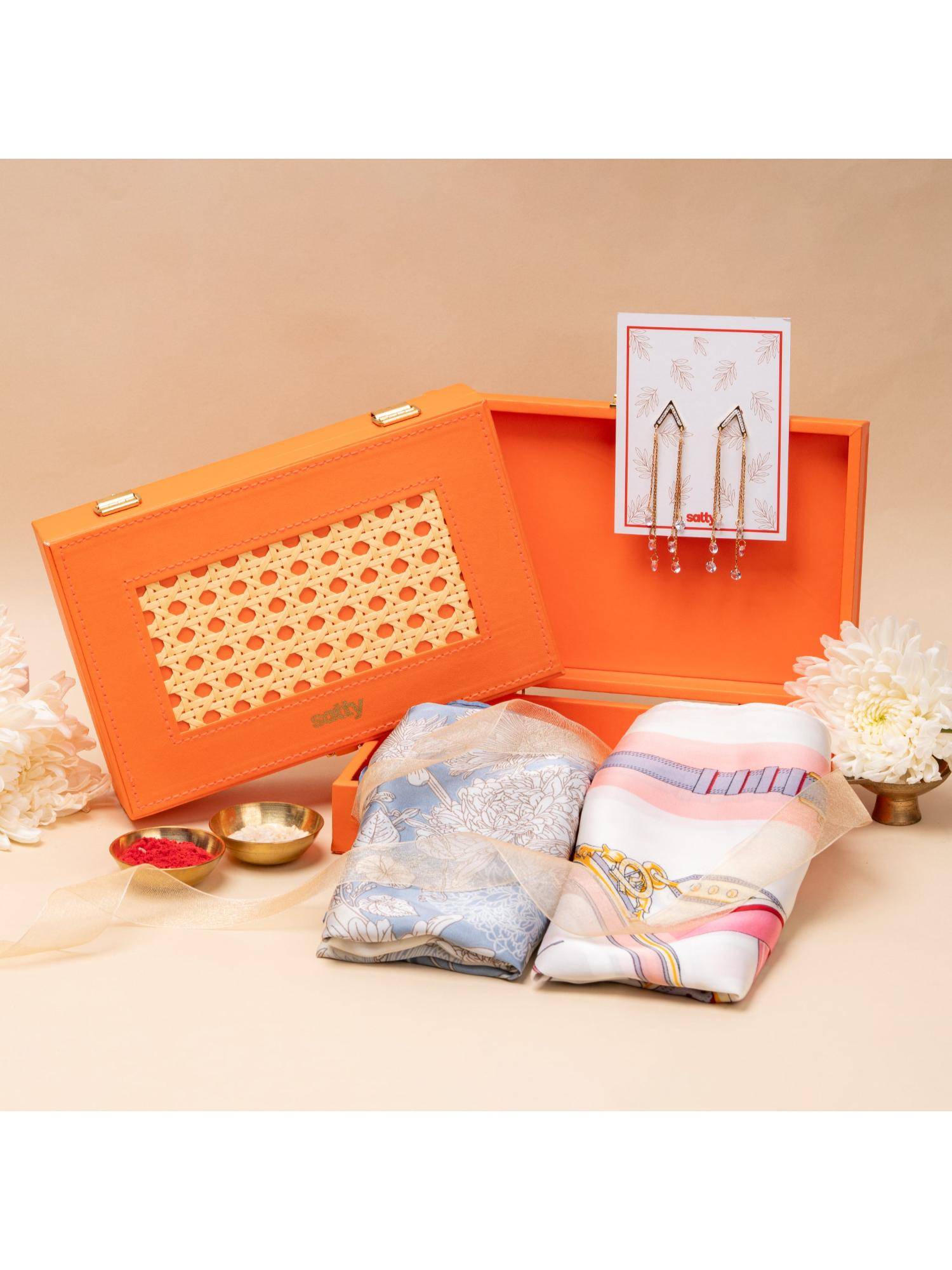 Salty Premium Woven Love Rakhi Gift Box for Sister