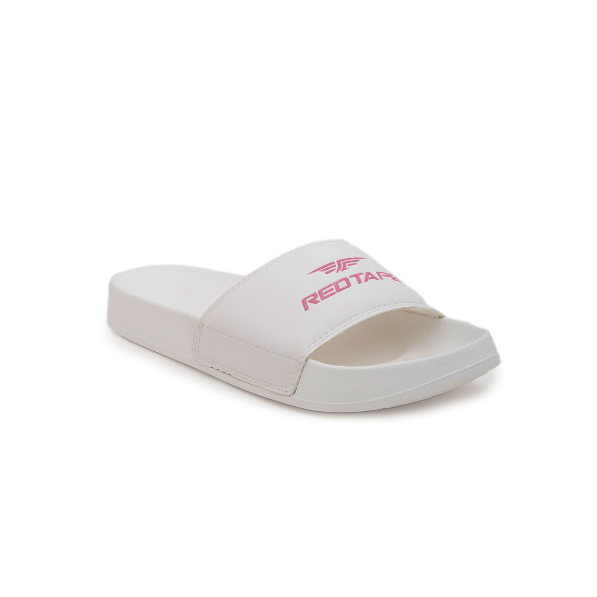 Buy Red Tape Solid White Sliders Online