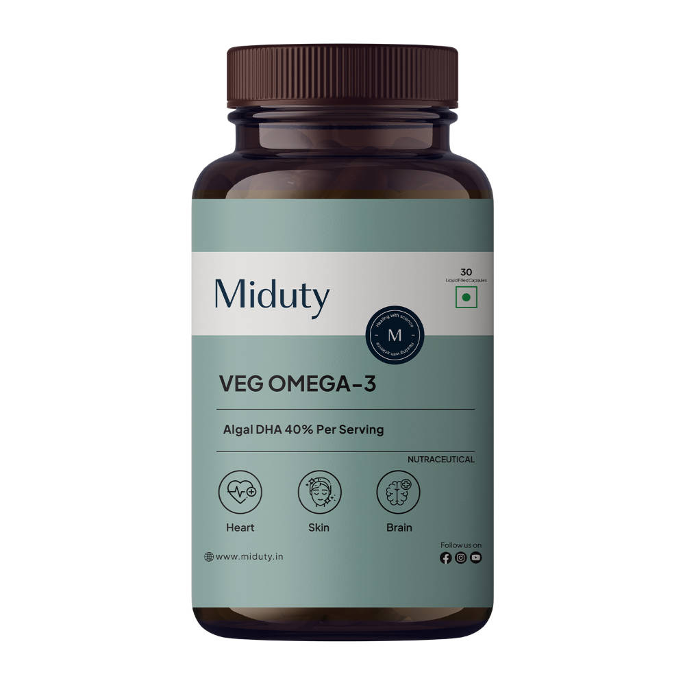Miduty Veg Omega-3 500MG Capsules For Men & Women