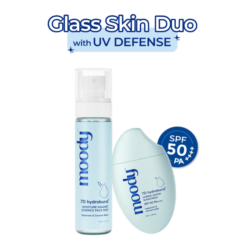 Moody Daily Dew Defense Duo With Hyaluronic & Niacinamide Ultimate Hydration & Glass Skin