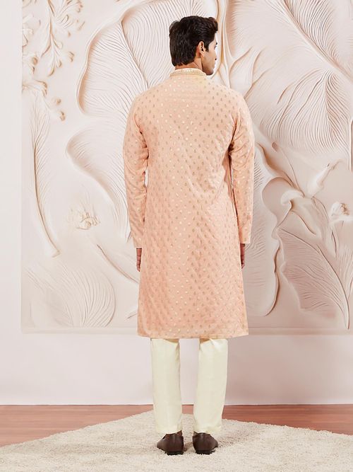 Vastramay Kurta-set voor jongens van linnen en katoen, voor