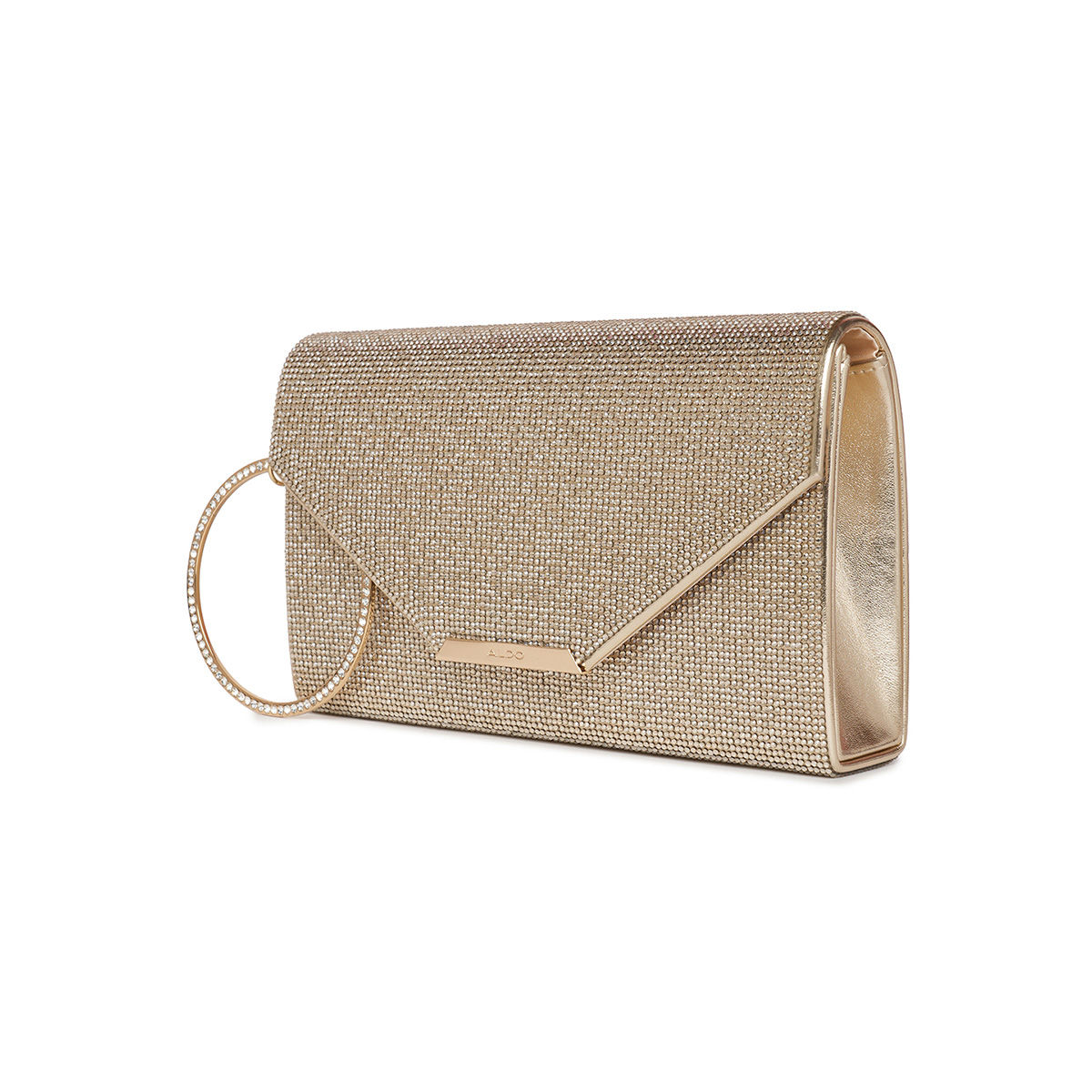 Aldo gold outlet clutch bag