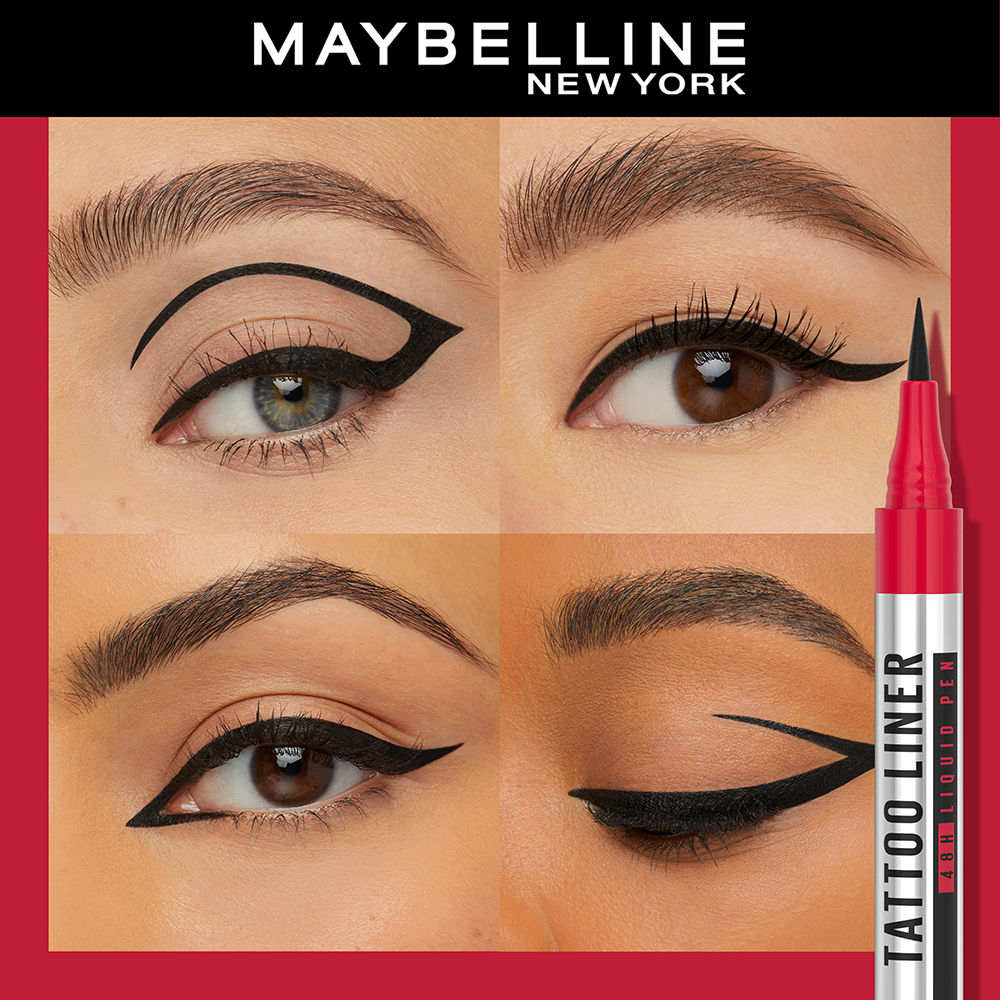 Maybelline Tattoo Studio Ink Pen Eyeliner, Up to 24 Hours of Wear, Matte  Black, 0.03 fl oz - Walmart.com