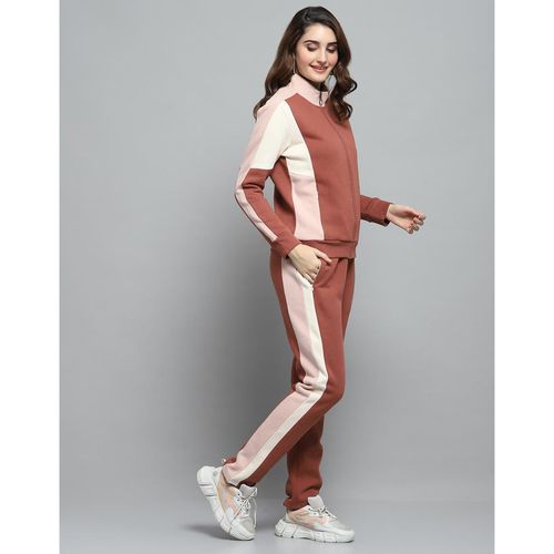 Monte Carlo Cream Tracksuit Mens Zip-Front Hoodie With Track Pants