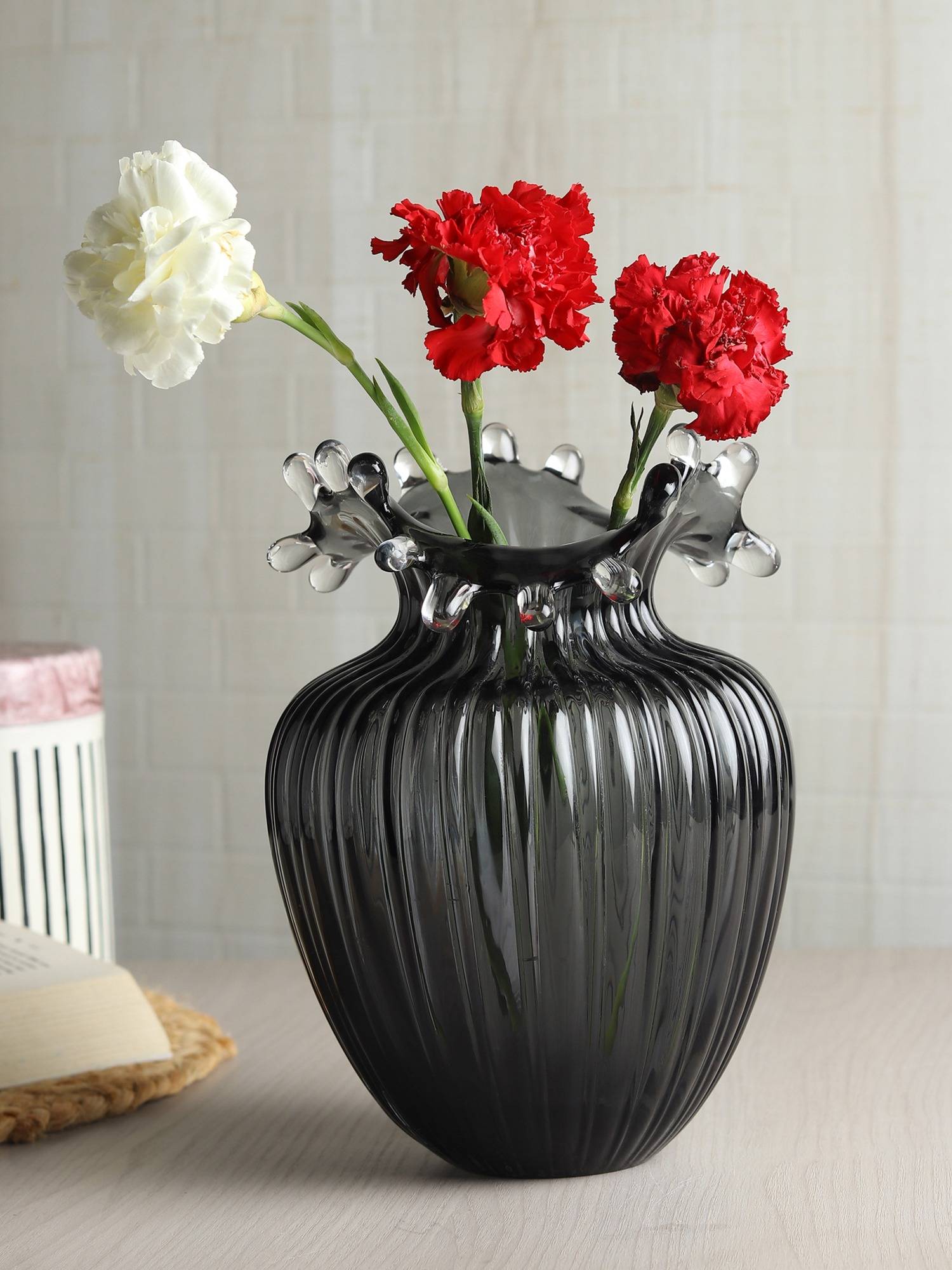 De Maison Decor Gatsby Grey Glass Vase Large