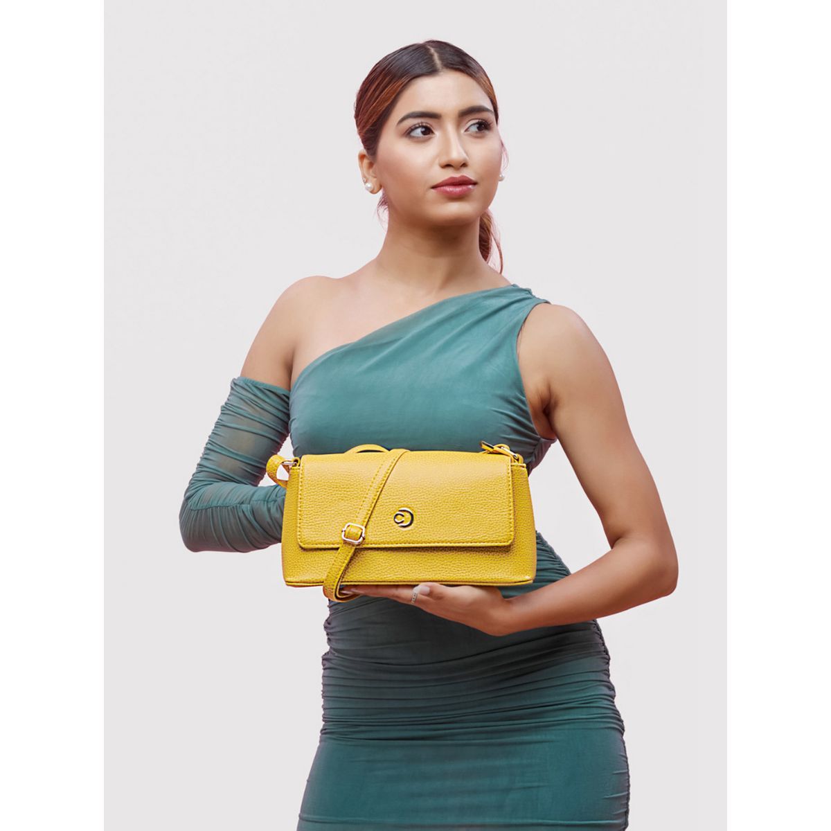 Caprese yellow sling bag hot sale