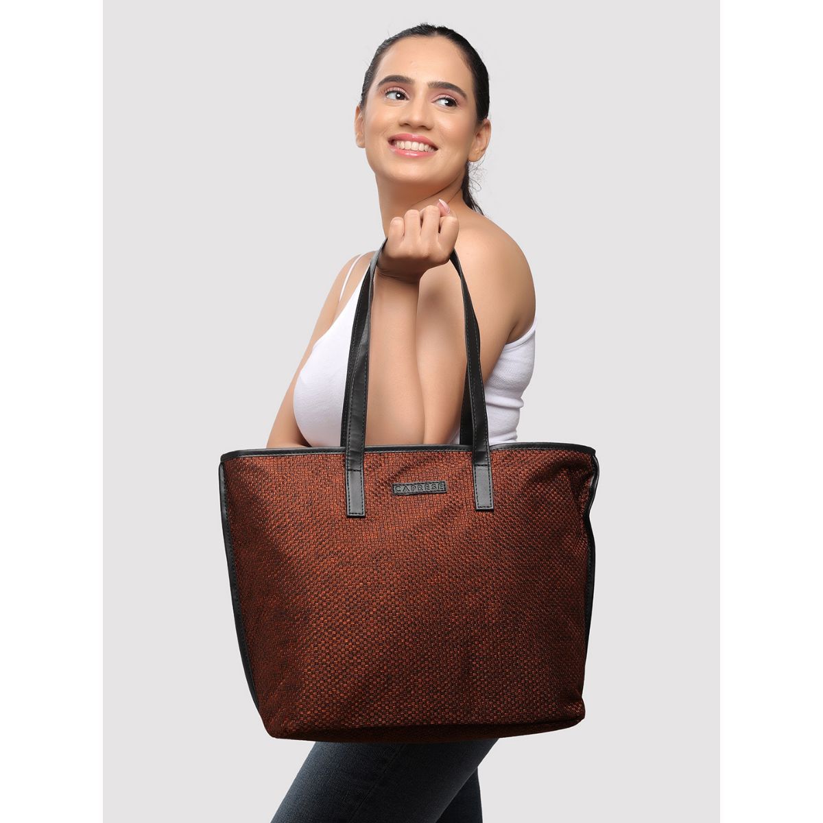 Buy Caprese Alicia Tote Bag Copper Online
