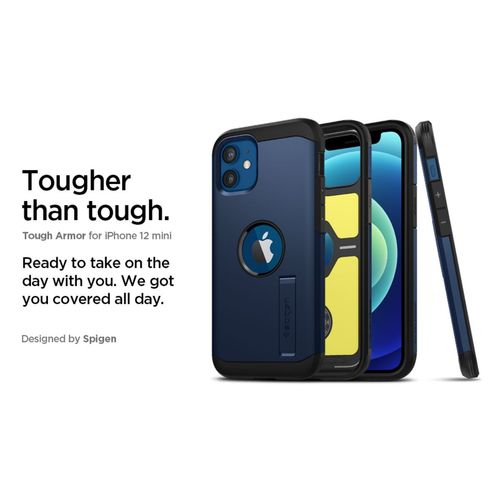 Spigen Tough Armor Designed For Iphone 12 Mini Case Cover (2020) Navy Blue