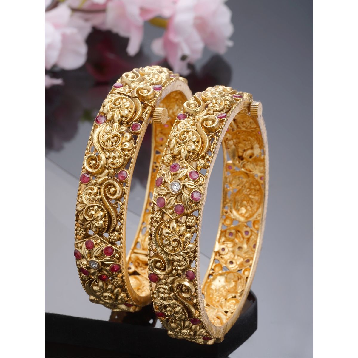 Elephant design shop gold bangles