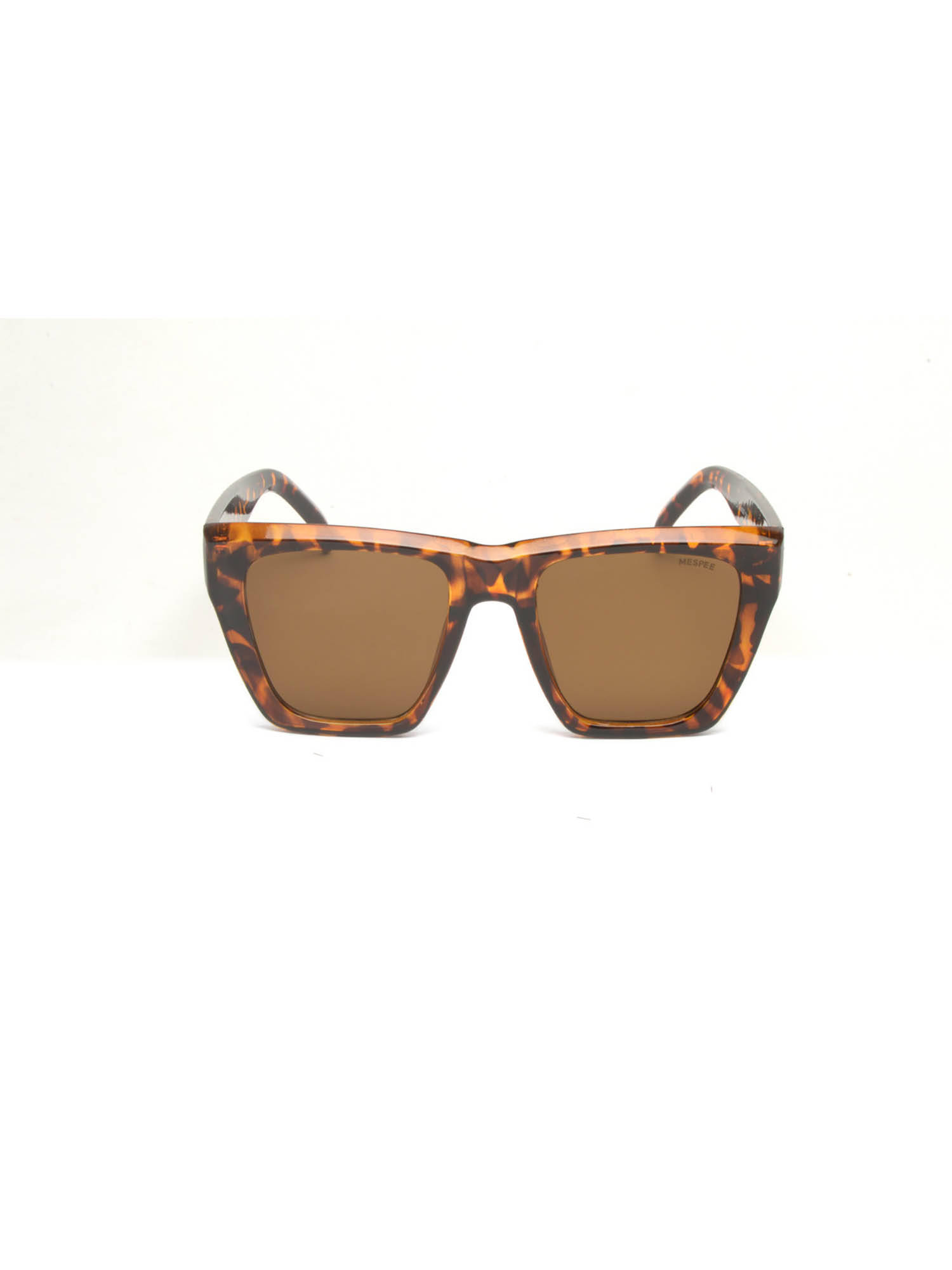Mespee Tortoise Square Full Plastic Sunglasses (ZN3527-C2) (53)