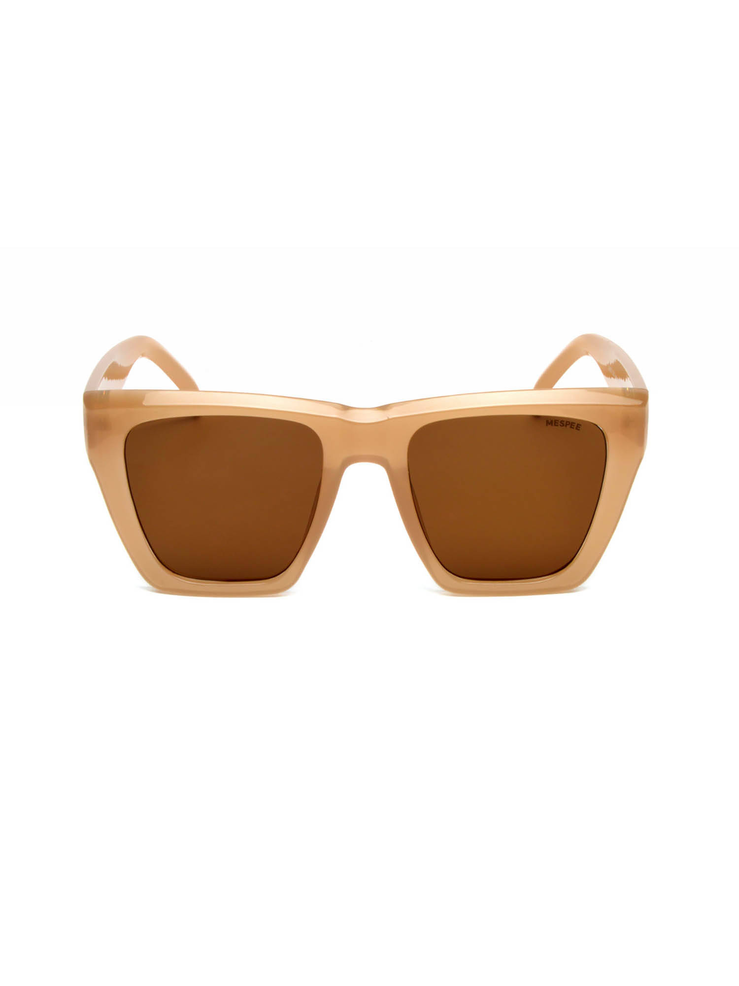 Mespee Brown Square Full Plastic Sunglasses (ZN3527-C4) (53)
