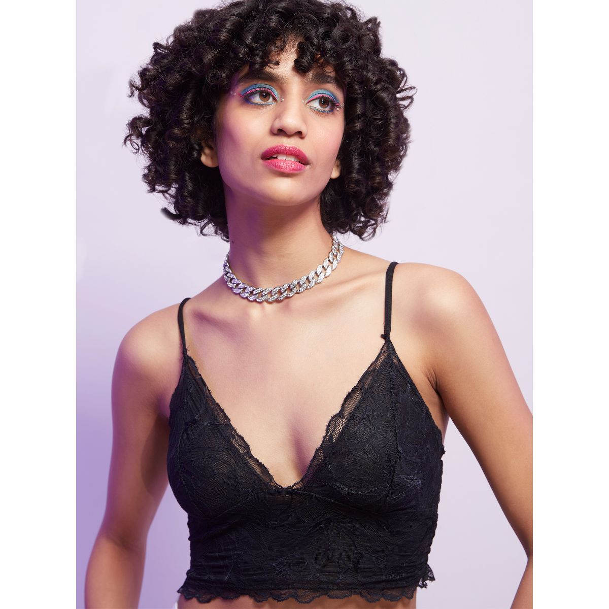 Black crop hot sale bralette