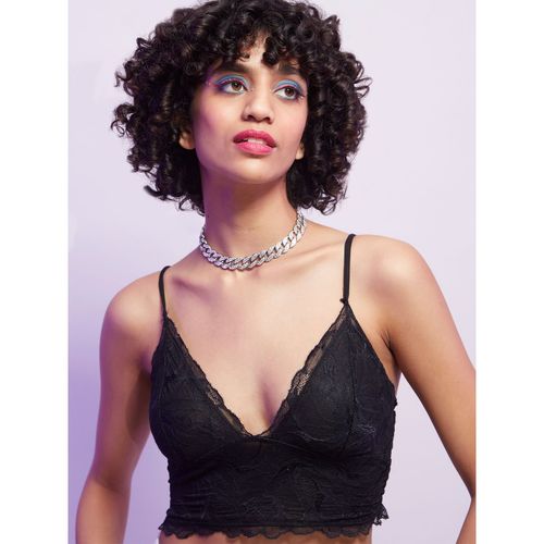 Buy RSVP by Nykaa Fashion Brown Textured Strappy Bralette Fitted Crop Top  and Skirt (Set of 2) Online