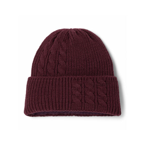 Columbia Women Maroon Agate Pass Cable Knit Beanie