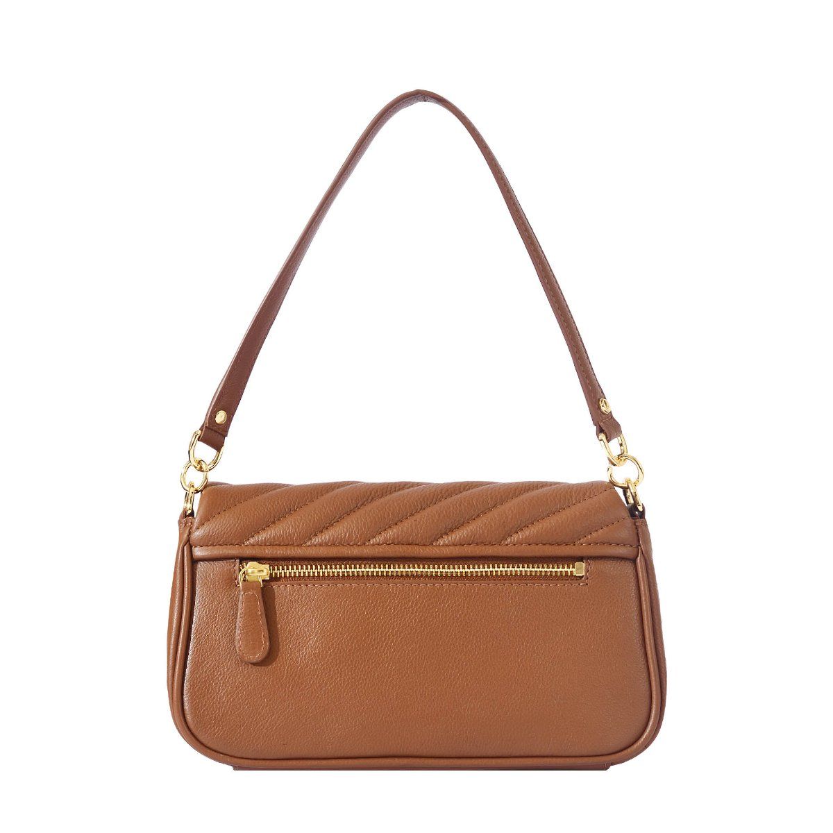 Eske Paris Summer Cognac Quilted Leather Shoulder Bag for Women Buy